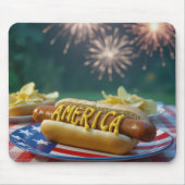 Amerikanisches Geburtstags-Picknick Mousepad (Vorne)