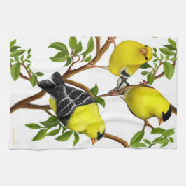 Amerikanisches Goldfinch-Vogel-Geschirrtuch Handtuch