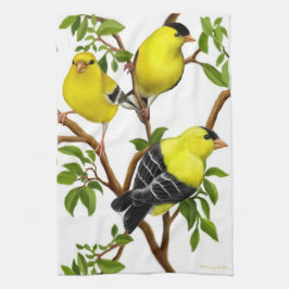 Amerikanisches Goldfinch-Vogel-Geschirrtuch Handtuch