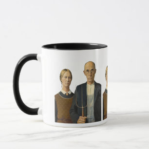 Amerikanisches Gothic-Paar  Tasse