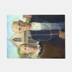 Amerikanisches gotisches Kunst-Ölgemälde Fußmatte