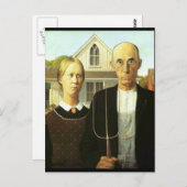 Amerikanisches gotisches postkarte (Vorne/Hinten)