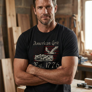 Amerikanisches Hartnäckigkeit Est 1776 Patriotisch T-Shirt