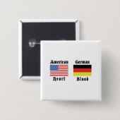 Amerikanisches Herz-Deutsch-Blut Button (Vorne & Hinten)
