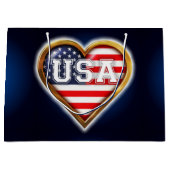 Amerikanisches Herz Große Geschenktüte (Vorderseite)