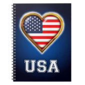 Amerikanisches Herz Notizblock (Vorderseite)