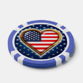 amerikanisches Herz Pokerchips (Einzeln)