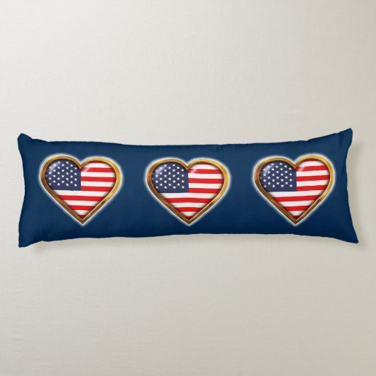 Amerikanisches Herz Seitenschläferkissen (Rückseite)