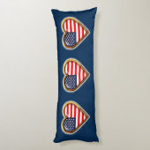 Amerikanisches Herz Seitenschläferkissen (Rückseite (Vertikal))