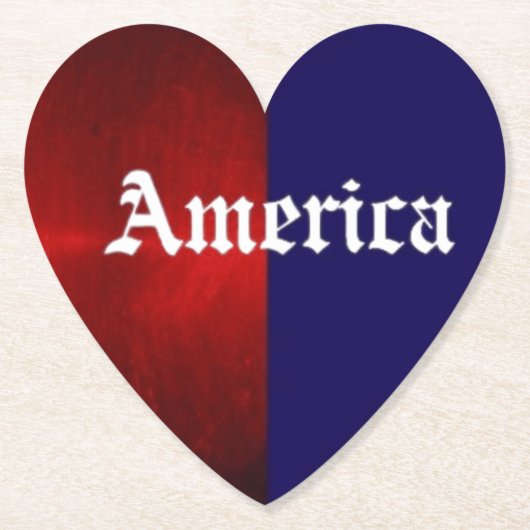 AMERIKANISCHES HERZ UNTERSETZER (Vorderseite)