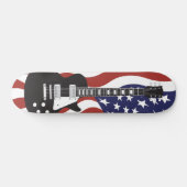 Amerikanisches Ikonen-E-Gitarren-Schwarzes Skateboard (Horizontal)