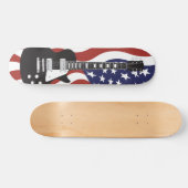Amerikanisches Ikonen-E-Gitarren-Schwarzes Skateboard (Horizontal)