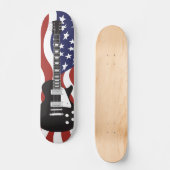 Amerikanisches Ikonen-E-Gitarren-Schwarzes Skateboard (Vorderseite)