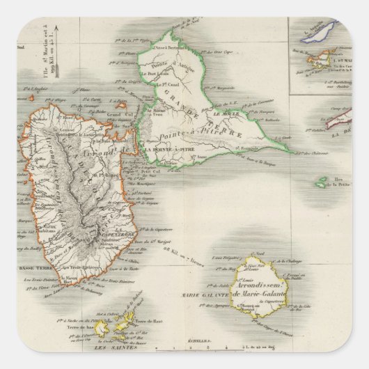 amerikanisches Imperium Quadratischer Aufkleber (Vorderseite)