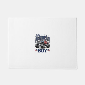 Amerikanisches Jungen-Monster-Truck-Vintage-Patrio Fußmatte