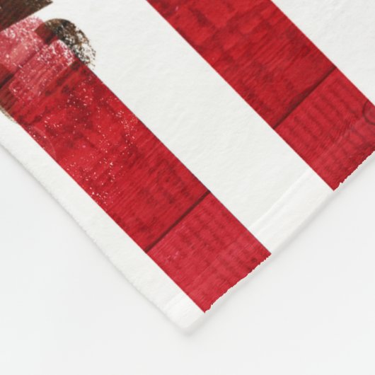 Amerikanisches kalifornisches Flagge | Holz u. Fleecedecke (Ecke)