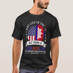 Amerikanisches Kambodschanisches Zuhause in US Pat T-Shirt