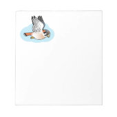 Amerikanisches Kestrel im Flug Notizblock (Vorderseite)