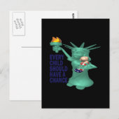 Amerikanisches Kind Postkarte (Vorne/Hinten)