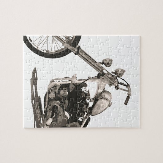 Amerikanisches klassisches Chopper-Motorrad Puzzle (Horizontal)