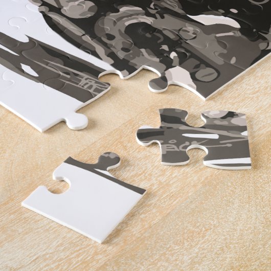 Amerikanisches klassisches Chopper-Motorrad Puzzle (Seite)