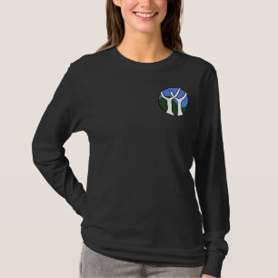 Amerikanisches Kleiderdamen LS-Schwarzes T-Shirt