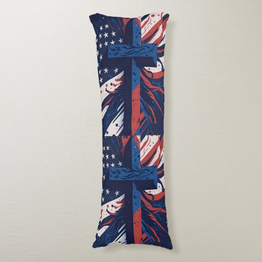 Amerikanisches Kreuz Seitenschläferkissen (Vorderseite Vertikal)