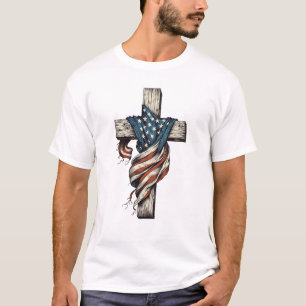 Amerikanisches Kreuz T-Shirt