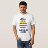 Amerikanisches Küken, ein Mädchen von Amerika T-Shirt (Vorne ganz)