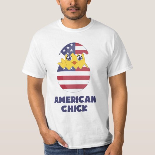 Amerikanisches Küken, ein Mädchen von Amerika T-Shirt (Vorderseite)