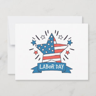 Amerikanisches Labor Day Kreativillustrationsdesig Mitteilungskarte