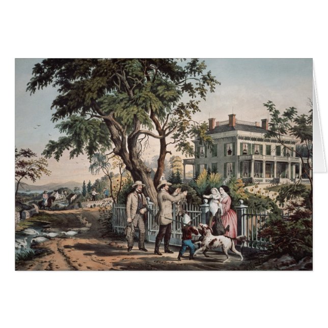 Amerikanisches Landleben - Oktober-Nachmittag, (Vorderseite (Horizontal))