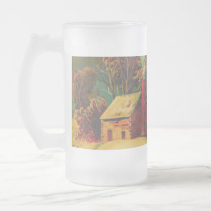 Amerikanisches Leben Winter Vintage Mattglas Bierglas