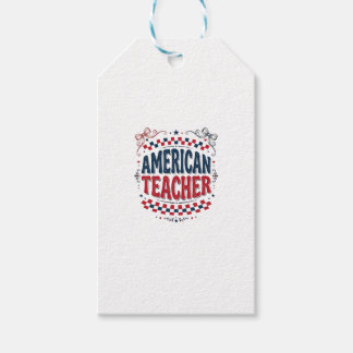 Amerikanisches Lehrer-Patriotisches Vintage-Shirt- Geschenkanhänger
