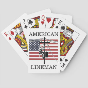 Amerikanisches Leitungsmonteurfahne - Geschenkidee Spielkarten