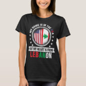 Amerikanisches libanesisches Flaggenherz aus Liban T-Shirt (Vorderseite)