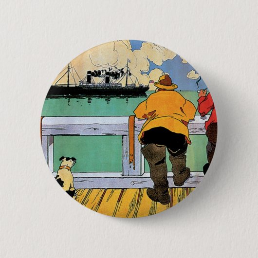 Amerikanisches Linienposter Button (Vorderseite)