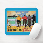 Amerikanisches Linienposter Mousepad (Mit Mouse)