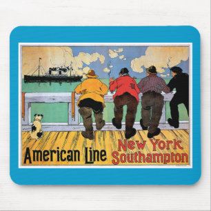 Amerikanisches Linienposter Mousepad