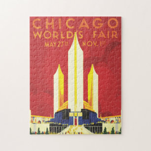 Amerikanisches Logo-Reiseposter Puzzle