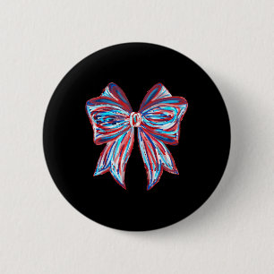 Amerikanisches Mädchen 4. Juli Amerikanische Flagg Button