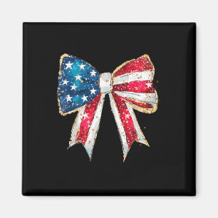 Amerikanisches Mädchen 4. Juli Amerikanische Flagg Magnet