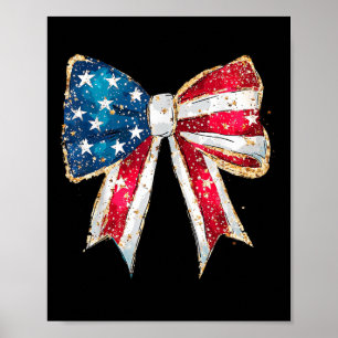 Amerikanisches Mädchen 4. Juli Amerikanische Flagg Poster