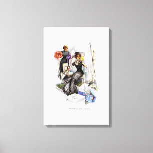 Amerikanisches Mädchen in Frankreich durch Leinwanddruck