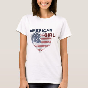 Amerikanisches Mädchen T-Shirt