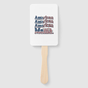 Amerikanisches Mama Patriotisches Vintage Gravur S Fächer