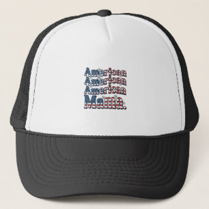 Amerikanisches Mama Patriotisches Vintage-Gravur-S Truckerkappe