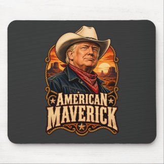 Amerikanisches Maverick-Western-Porträt Mousepad
