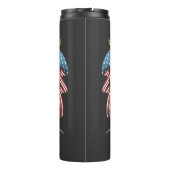 Amerikanisches Militär mit Flaggen und Adler Thermosbecher (Rückseite)