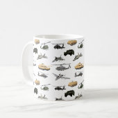 Amerikanisches Militärmuster Kaffeetasse (Vorderseite Links)